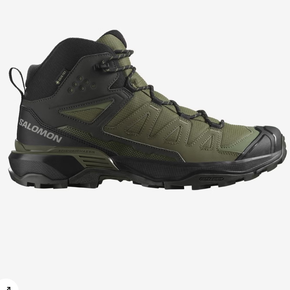 Salomon Men's Olive Green and Black Hiking Boots